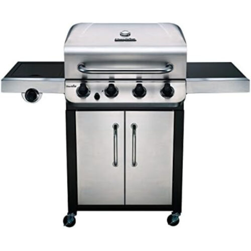 Char-Broil Convective Serie 440S Barbacoa Gas de Cuatro Quemadores con Quemador Lateral Acero Inoxidable