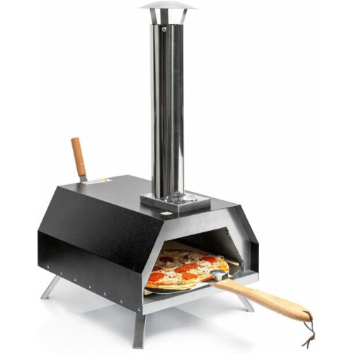 InnovaGoods Horno Pizza Pellets 30cm Base Piedra 500ºC Horno para Pizza