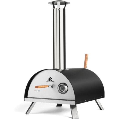 BURNHARD Horno para Pizzas Nero 2022 Acero Inoxidable Pala y Piedra